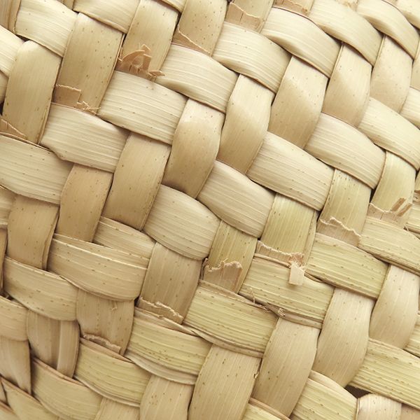 Prada Tote Bag Woven Palm Leather Straw Natural Cognac Basket Triangle Logo — view 5