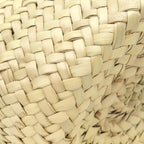 Prada Tote Bag Woven Palm Leather Straw Natural Cognac Basket Triangle Logo — view 4