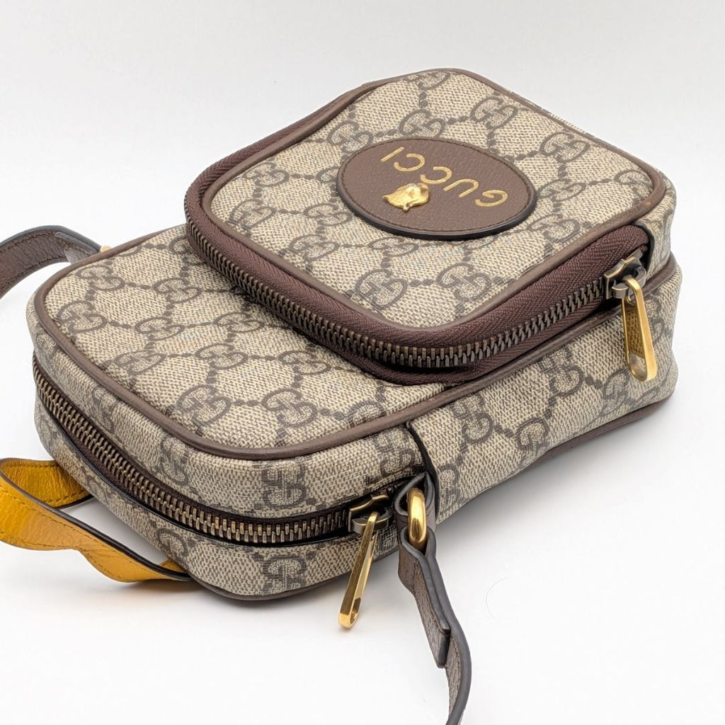 Gucci Neo Vintage GG Supreme Tiger Head Shoulder Bag Cross — view 3