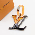 Louis Vuitton Bijou Sac LV Rythme Key Holder Charm Black Orange Silver