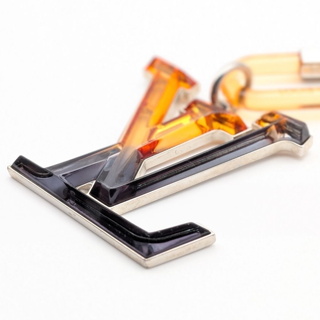 Louis Vuitton Bijou Sac LV Rythme Key Holder Charm Black Orange Silver — view 4