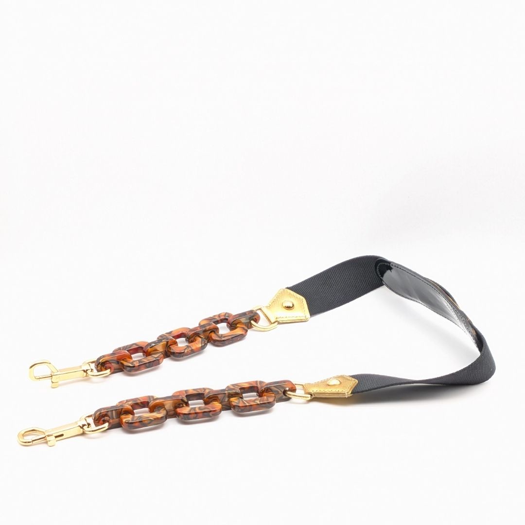 Louis Vuitton Shoulder Strap Leopard Adele Print Tortoiseshell Pattern