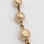 Chanel Gold Faux Pearl CC Logo Necklace Twist First Era Vintage — view 4