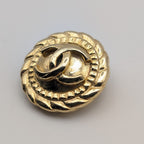 Chanel Earrings CC Logo Gold Twist Round First Era Vintage — view 3