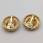 Chanel Earrings CC Logo Gold Twist Round First Era Vintage — view 5