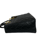 Dior Vintage Lady Cannage Lambskin Handbag Black — view 5