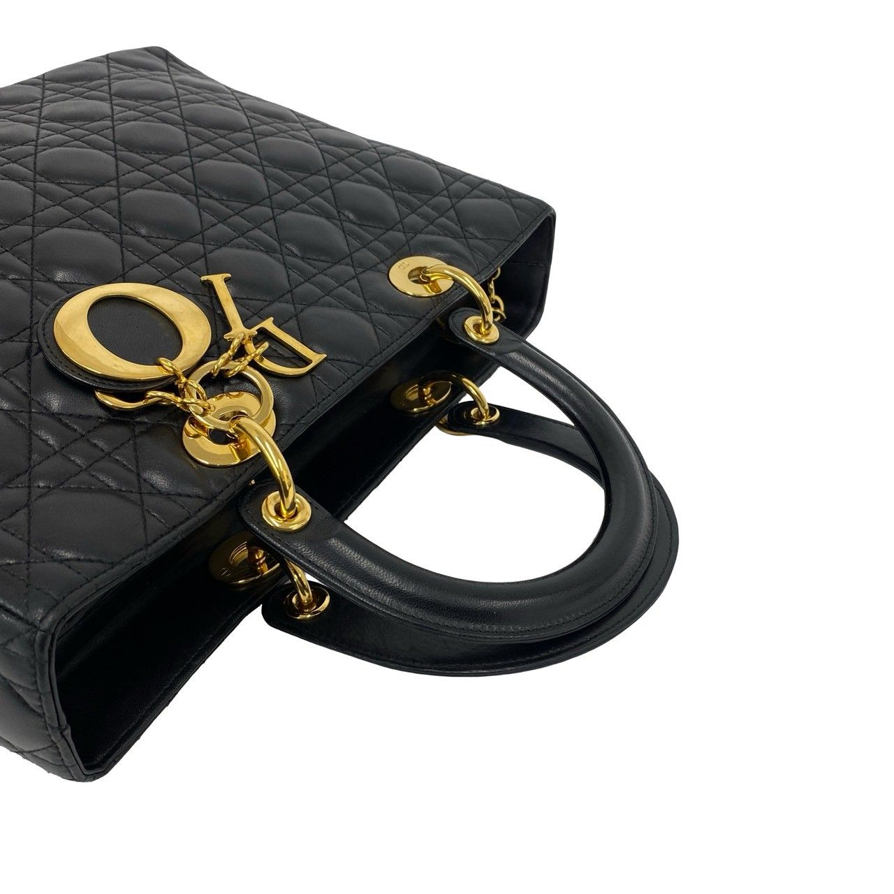 Dior Vintage Lady Cannage Lambskin Handbag Black — view 4