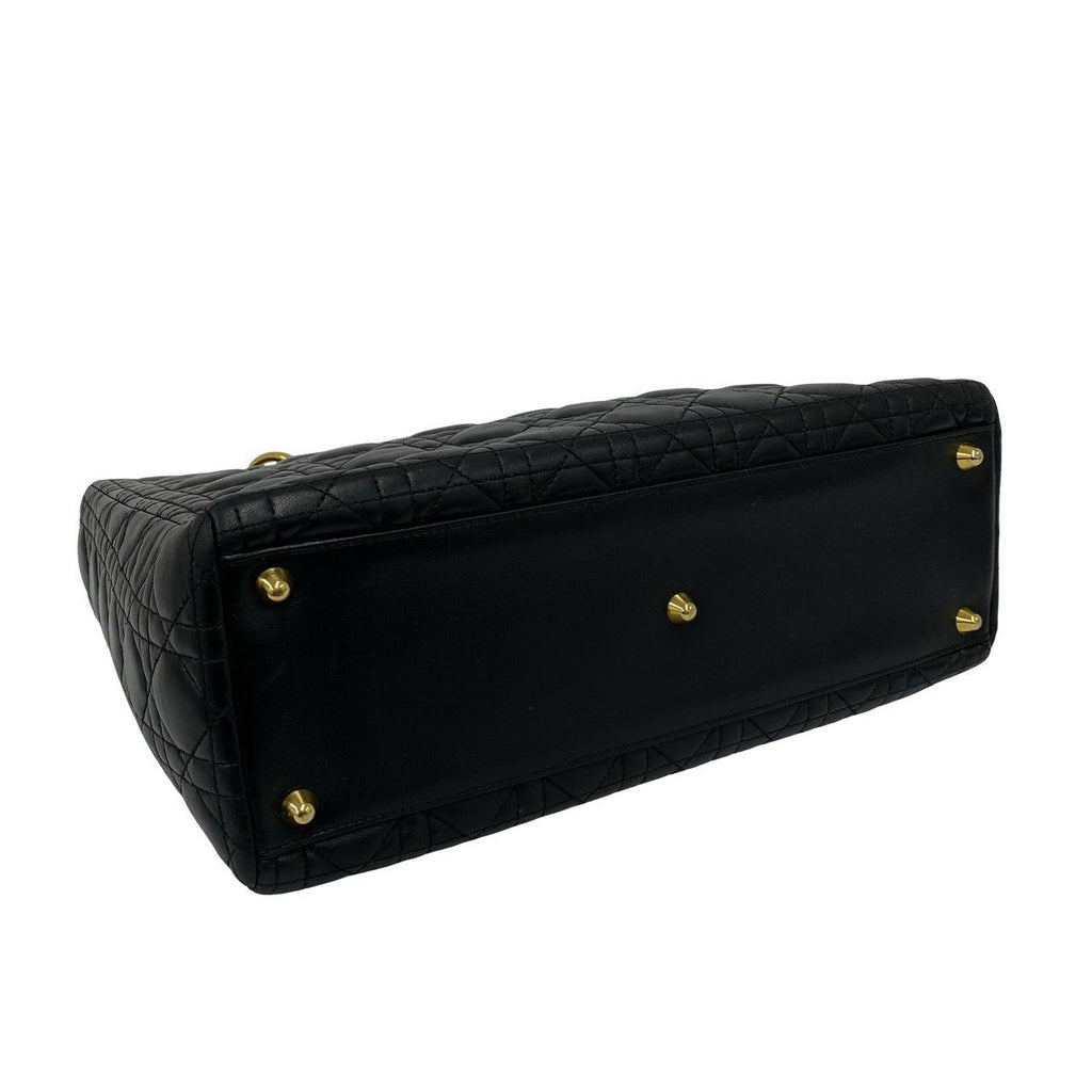 Dior Vintage Lady Cannage Lambskin Handbag Black — view 7
