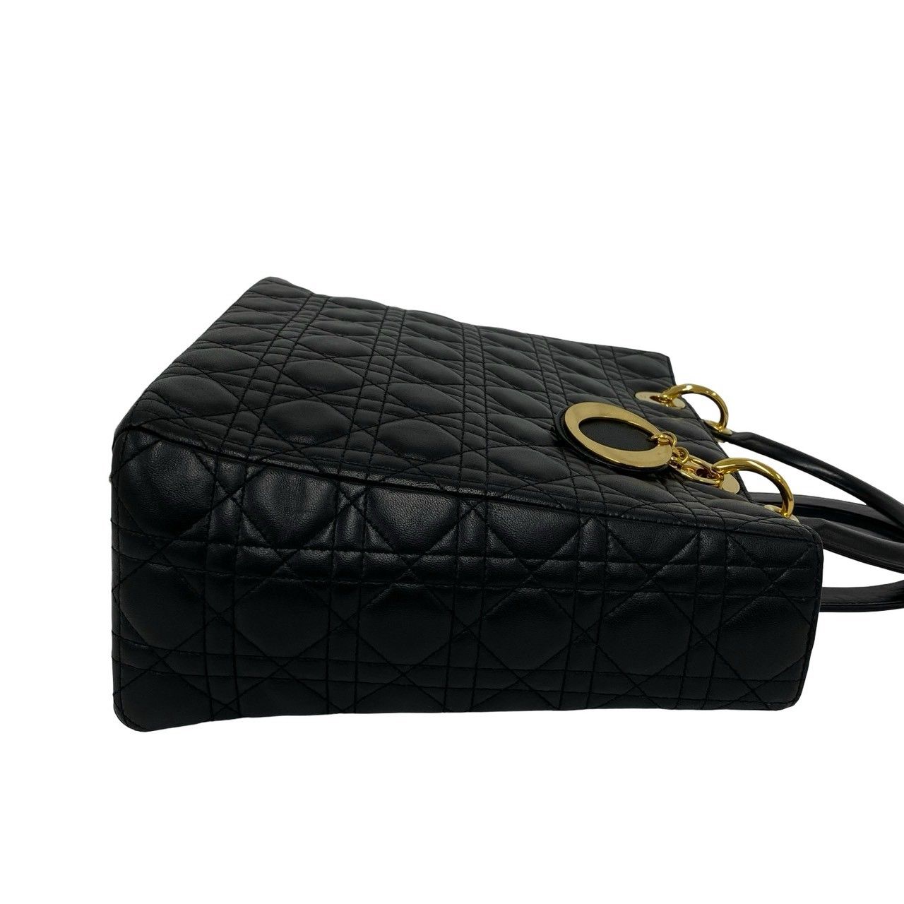 Dior Vintage Lady Cannage Lambskin Handbag Black — view 6