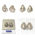 Hermes Logo Ribbon Motif Earrings Clip on Silver — view 8