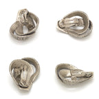 Hermes Logo Ribbon Motif Earrings Clip on Silver — view 6