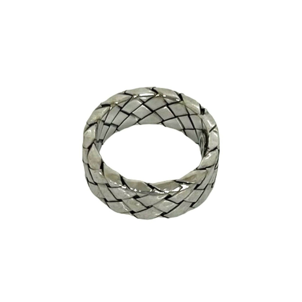 Bottega Veneta Box Intrecciato 925 Sterling Silver Ring No 9 Accessory — view 4