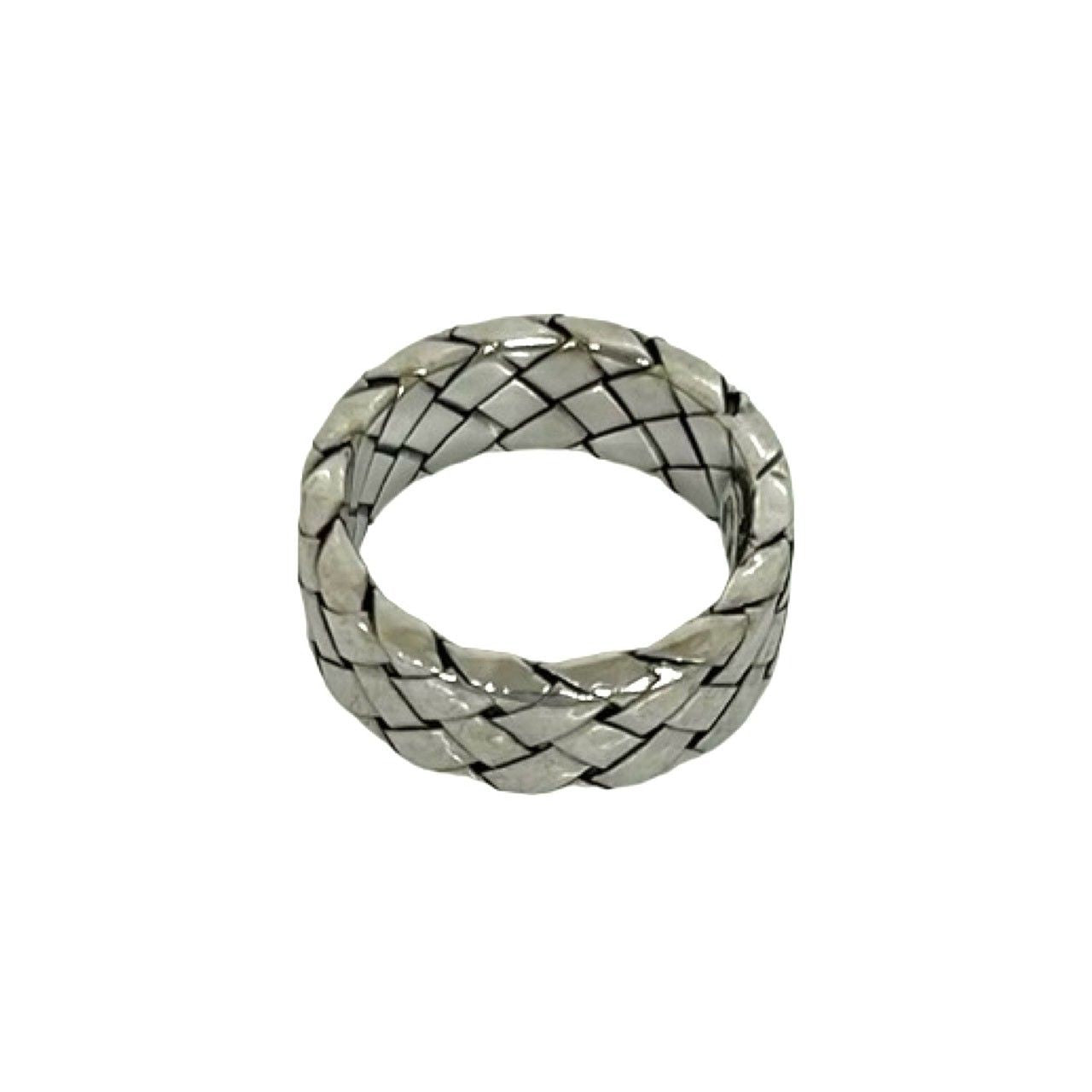 Bottega Veneta Box Intrecciato 925 Sterling Silver Ring No 9 Accessory — view 4