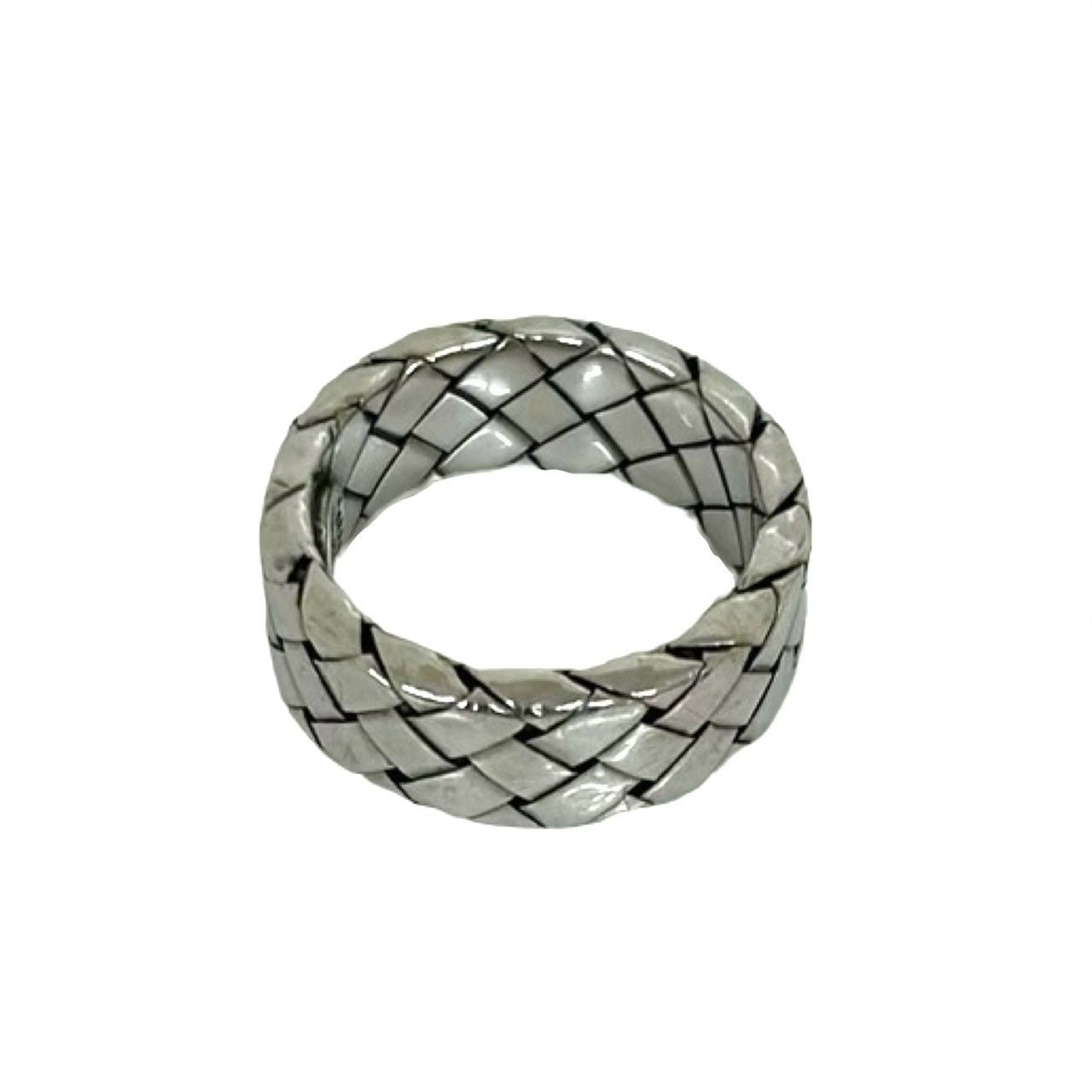 Bottega Veneta Box Intrecciato 925 Sterling Silver Ring No 9 Accessory — view 5