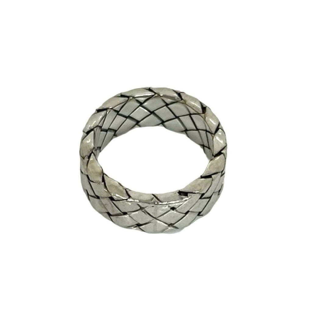 Bottega Veneta Box Intrecciato 925 Sterling Silver Ring No 9 Accessory — view 6