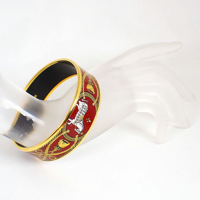 Hermes Enamel GM Hose Bangle Bracelet — view 2