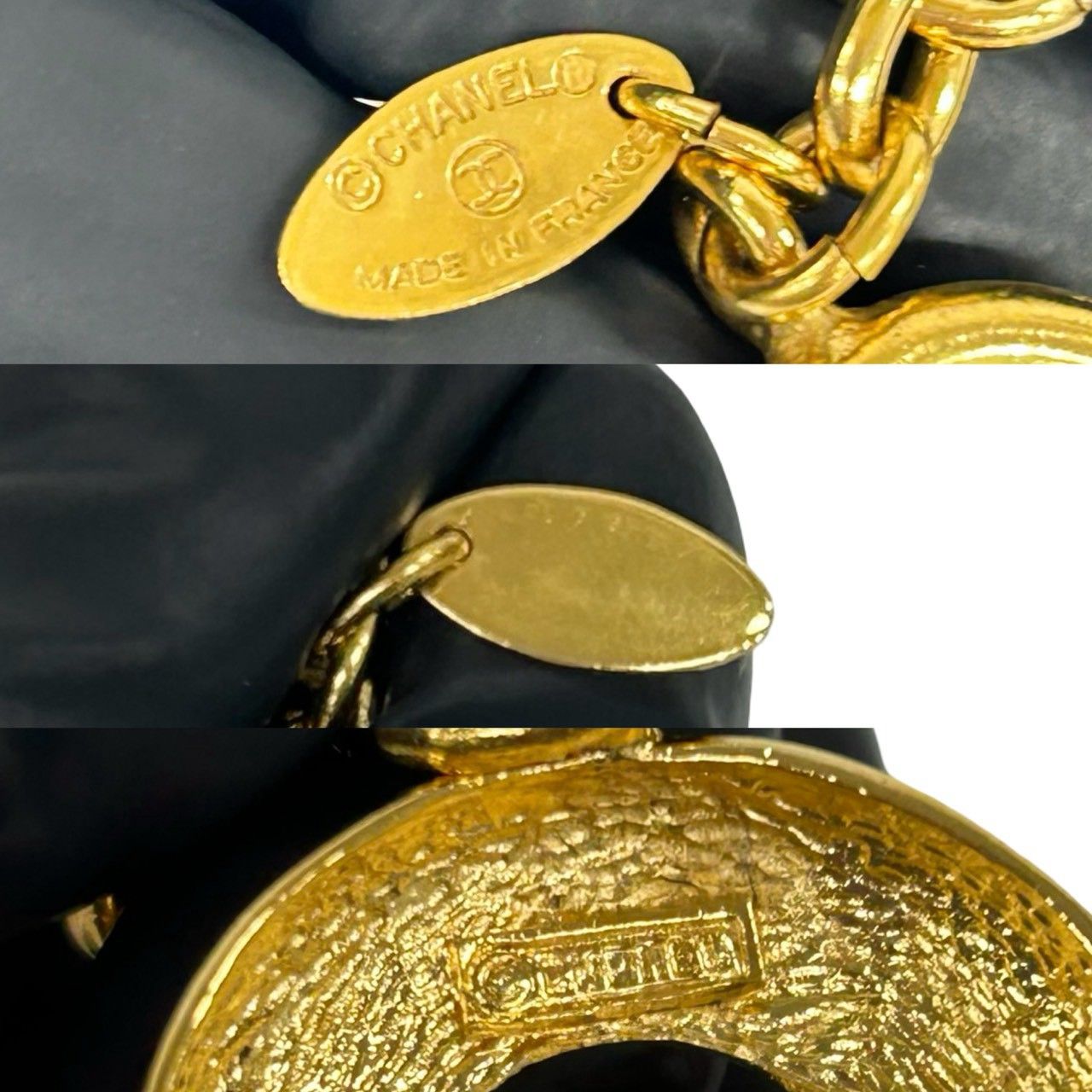 Chanel Vintage CC Logo Motif Chain Pendant Gold — view 3
