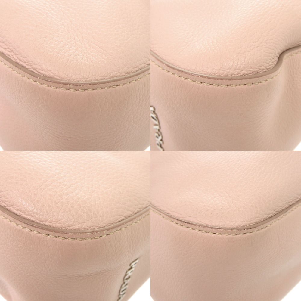 Prada Logo Leather Pink Shoulder Bag — view 4