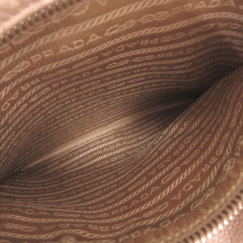 Prada Logo Leather Pink Shoulder Bag — view 7