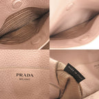 Prada Logo Leather Pink Shoulder Bag — view 8