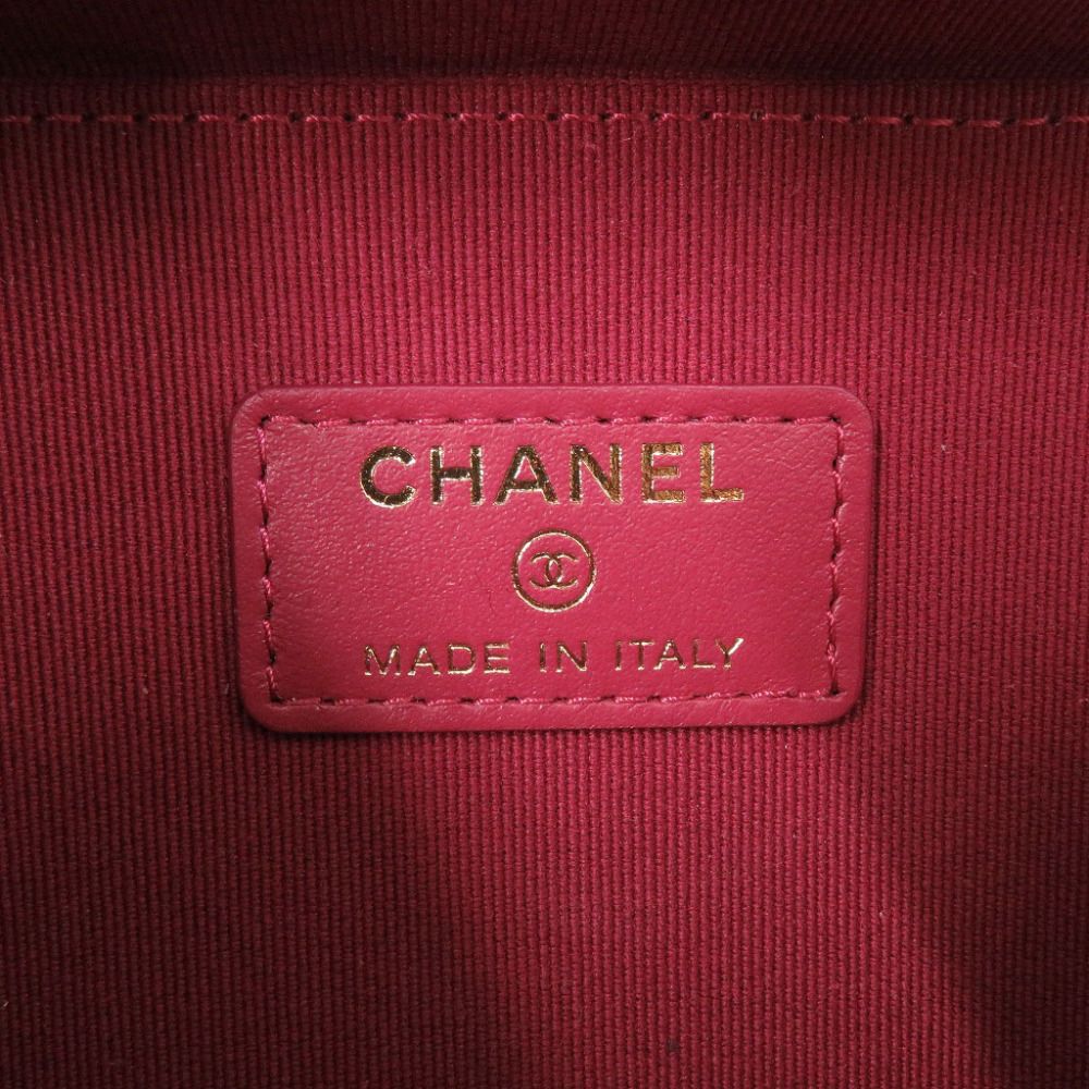 Chanel CC Logo Quilted Mini Camera Bag Caviar Leather Black Gold Chain — view 7