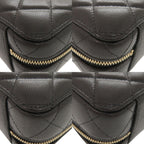 Chanel CC Logo Quilted Mini Camera Bag Caviar Leather Black Gold Chain — view 4