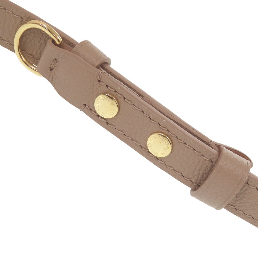 Louis Vuitton Shoulder Strap Leather Beige — view 4