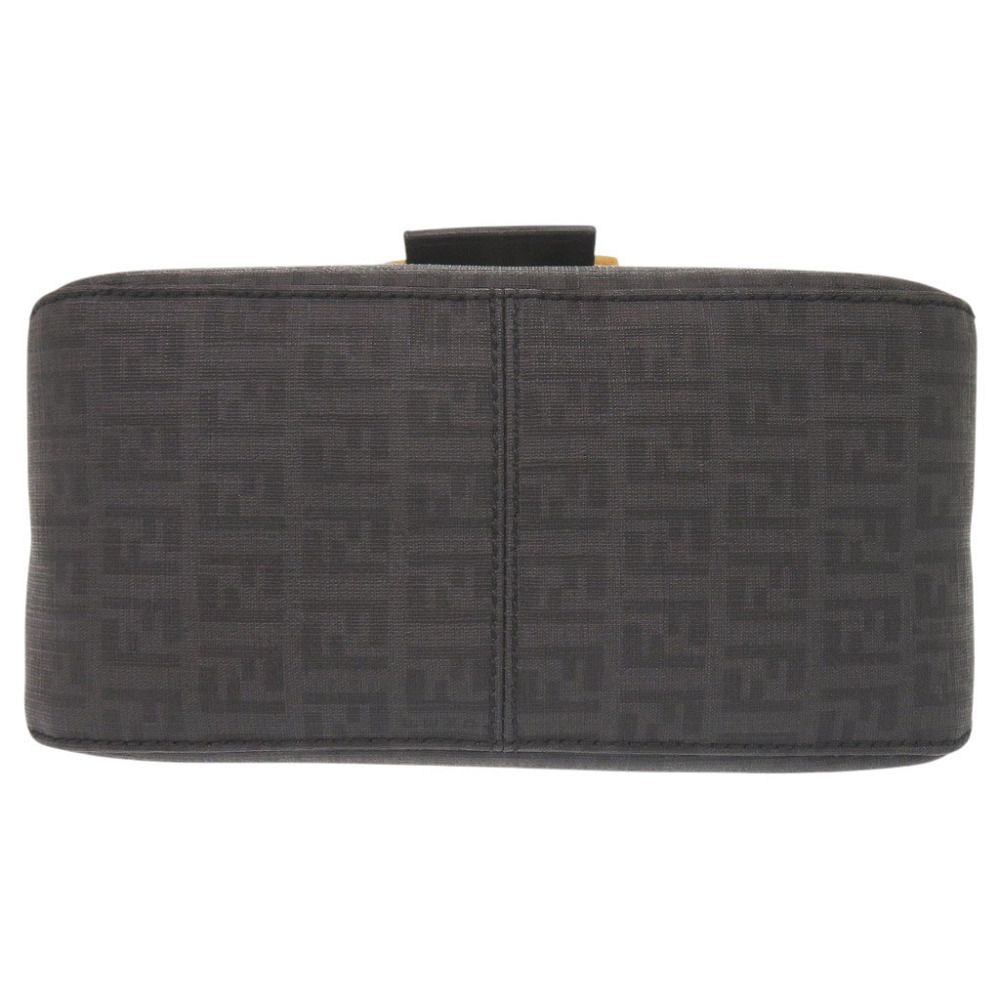 Fendi Zucchino Pattern Mini Mamma Bucket Gray Chain Shoulder Bag — view 3
