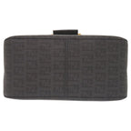 Fendi Zucchino Pattern Mini Mamma Bucket Gray Chain Shoulder Bag — view 3