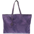 Bottega Veneta Intreccio Illusion Nylon Leather Purple Tote Bag