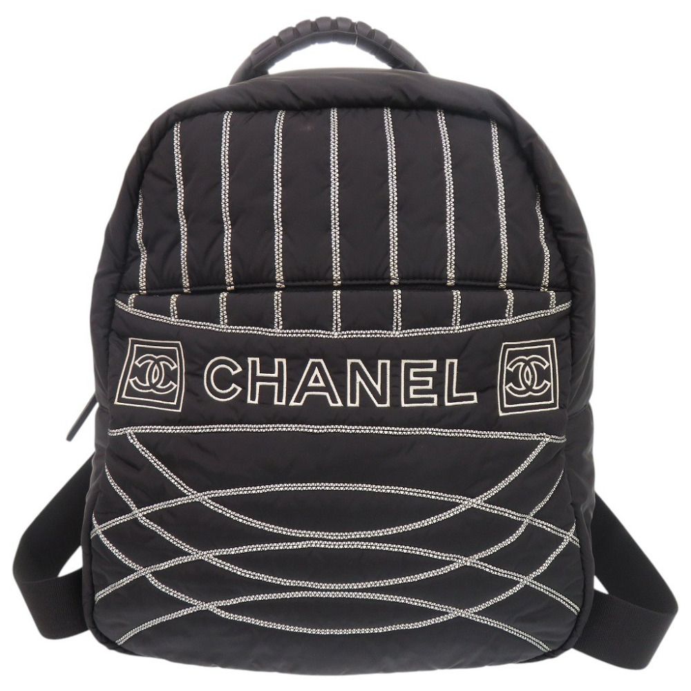 Chanel Sports Line CC Logo Nylon Black Backpack
