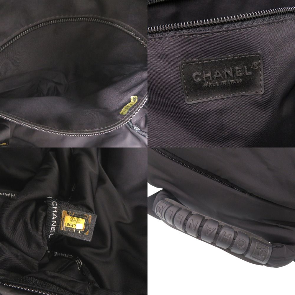 Chanel Sports Line CC Logo Nylon Black Backpack — view 8
