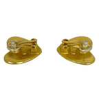 Chanel With Rice CC Logo Heart Motif Earrings Accessory Gold — view 4