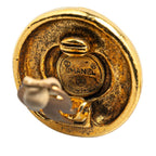 Chanel CC Logo Earrings Gold Plated — view 3