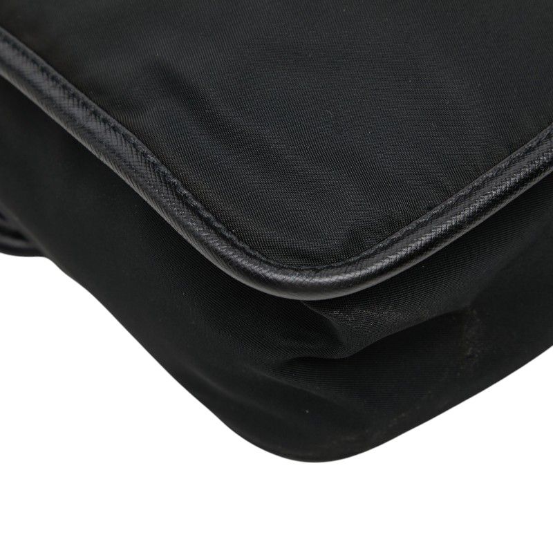 Prada Crossbody Shoulder Bag Black Nylon — view 8