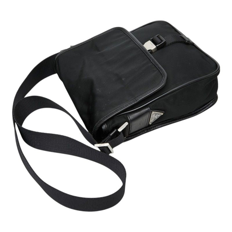 Prada Crossbody Shoulder Bag Black Nylon — view 4