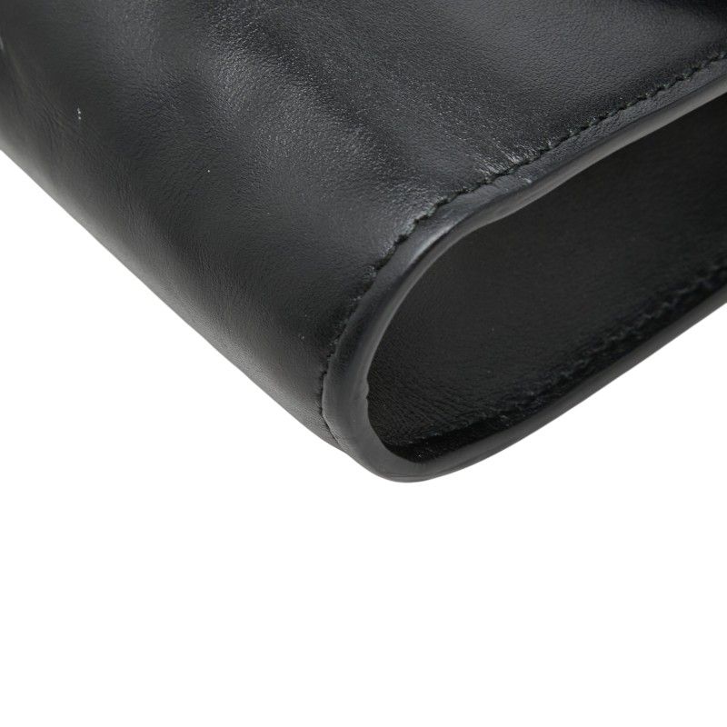Gucci Chain Shoulder Bag Black Leather — view 5