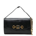 Gucci Chain Shoulder Bag Black Leather
