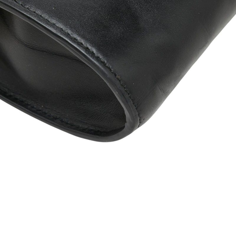 Gucci Chain Shoulder Bag Black Leather — view 6