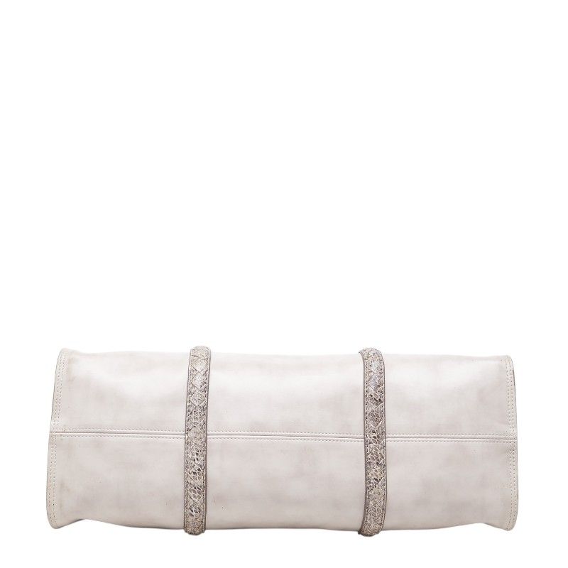 Bottega Veneta Intrecht Handbag Ivory Beige Gold Leather — view 3
