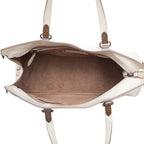 Bottega Veneta Intrecht Handbag Ivory Beige Gold Leather — view 8