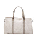 Bottega Veneta Intrecht Handbag Ivory Beige Gold Leather