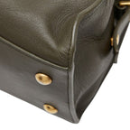 Saint Laurent Line Petite Cabas 2-Way Shoulder Bag Khaki Green Leather — view 4