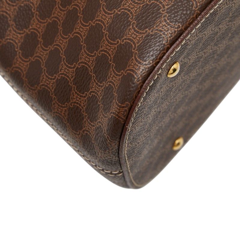 Celine Macadam Handbag Brown Leather — view 7