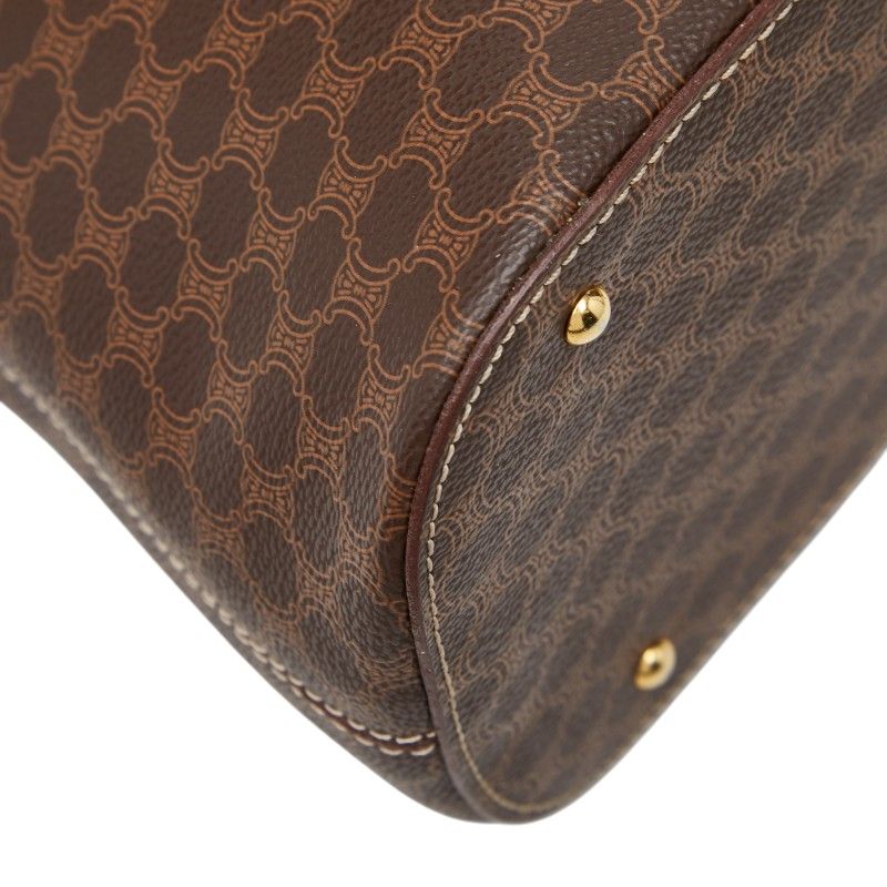 Celine Macadam Handbag Brown Leather — view 5
