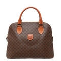 Celine Macadam Handbag Brown Leather