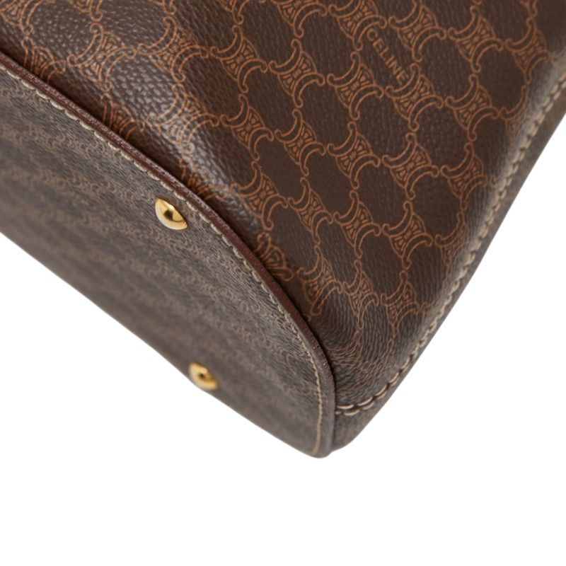 Celine Macadam Handbag Brown Leather — view 6