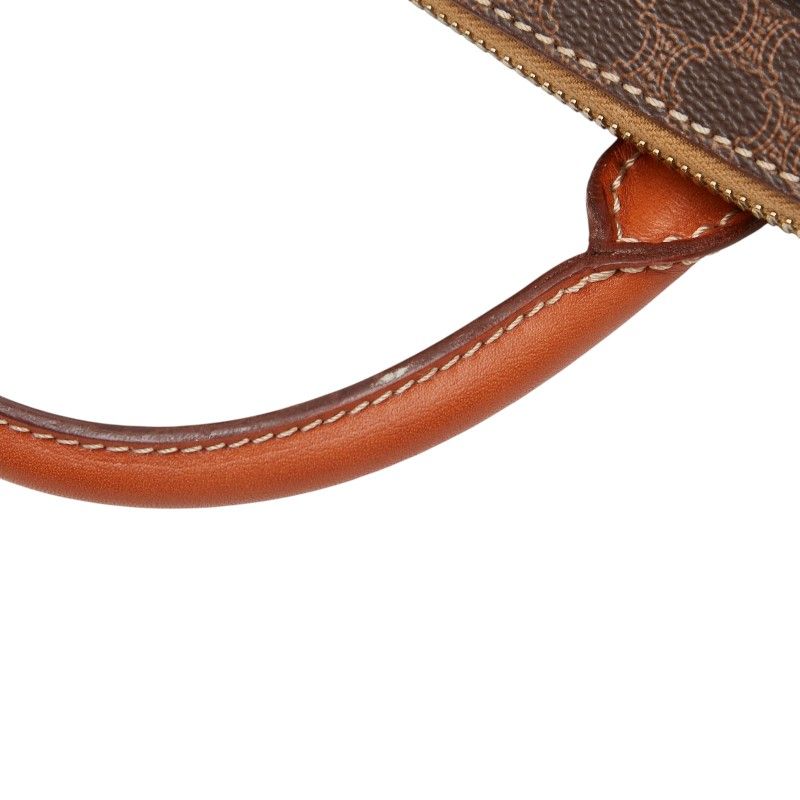 Celine Macadam Handbag Brown Leather — view 8