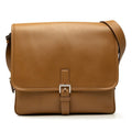Prada Saffiano Crossbody Shoulder Bag Brown Leather