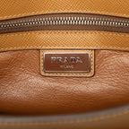 Prada Saffiano Crossbody Shoulder Bag Brown Leather — view 5